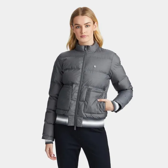 Outerwear Women GFORE NYLON MLANGE PUFFER JACKET Charcoal Heather Grey