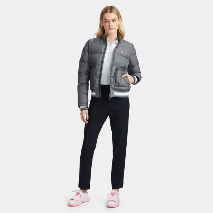 Outerwear Women GFORE NYLON MLANGE PUFFER JACKET Charcoal Heather Grey