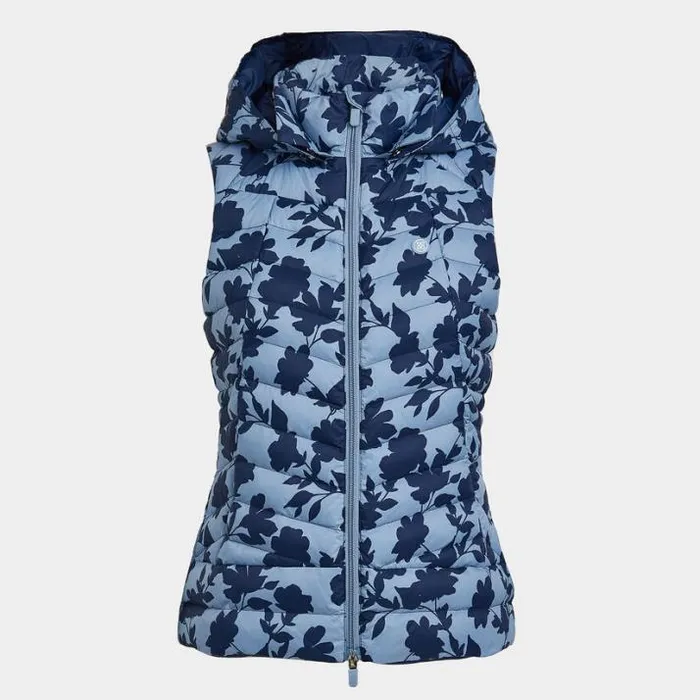 Outerwear Women GFORE TONAL FLORAL NYLON PUFFER VEST Fjord