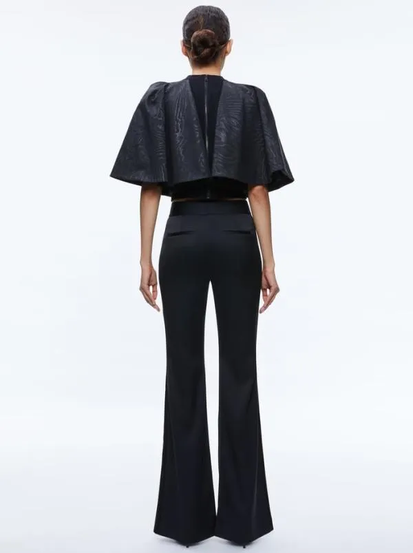Pants Women Alice Olivia DEANNA HIGH RISE SIDE STRIPE PANT Black
