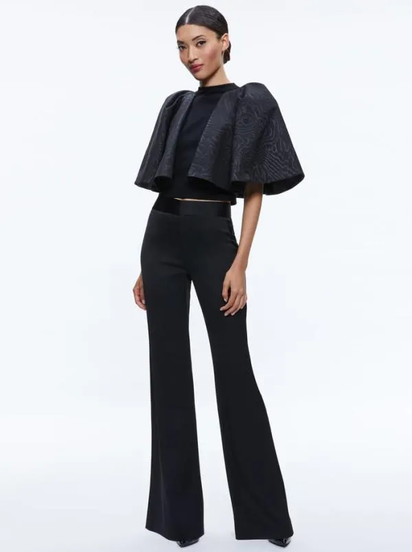 Pants Women Alice Olivia DEANNA HIGH RISE SIDE STRIPE PANT Black