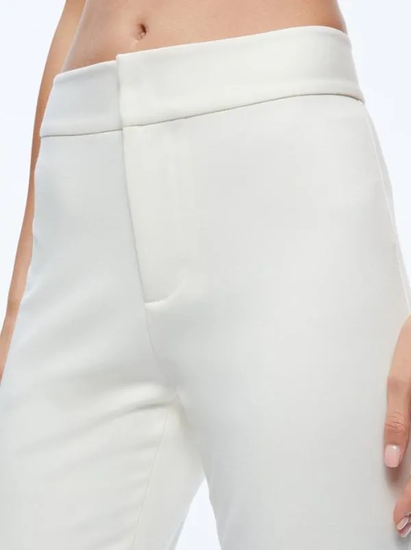 Pants Women Alice Olivia DEANNA HIGH WAISTED BOOTCUT PANT Ecru