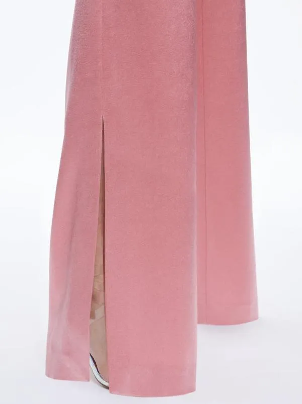 Pants Women Alice Olivia JC WIDE LEG SIDE SLIT PANT Rose