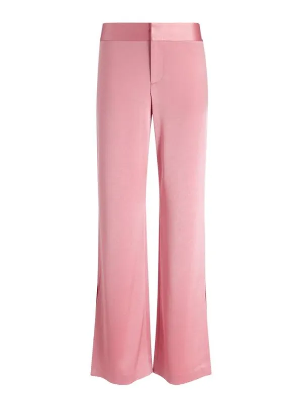 Pants Women Alice Olivia JC WIDE LEG SIDE SLIT PANT Rose