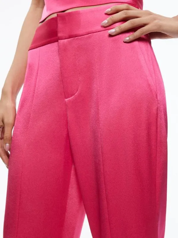 Pants Women Alice Olivia JODY HIGH WAISTED FRONT SLIT PANT Candy