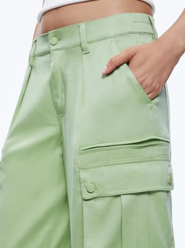 Pants Women Alice Olivia JOETTE CARGO PANT Green Tea