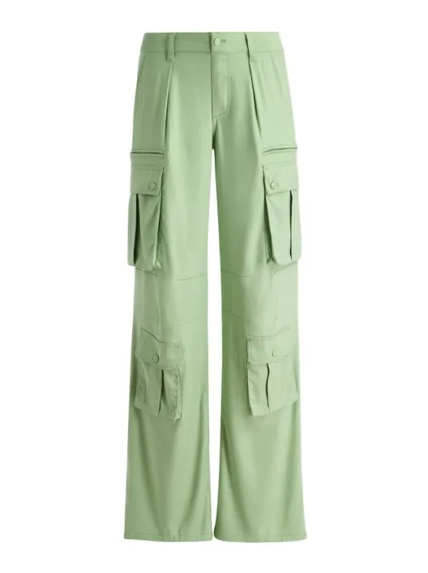 Pants Women Alice Olivia JOETTE CARGO PANT Green Tea