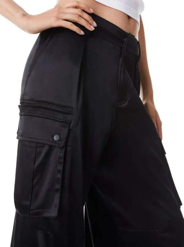 Pants Women Alice Olivia JOETTE LOW RISE CARGO PANT Black