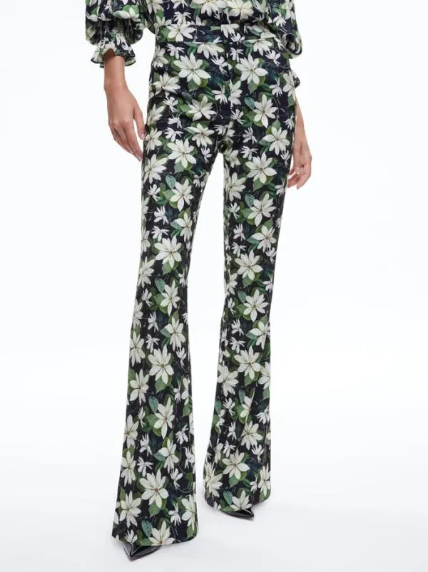 Pants Women Alice Olivia OLIVIA BOOTCUT PANT Moonlight Floral