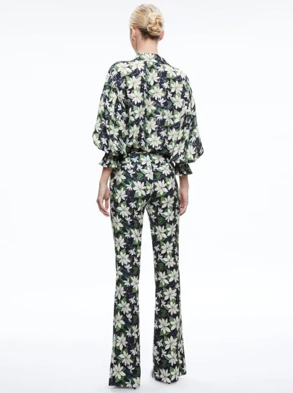 Pants Women Alice Olivia OLIVIA BOOTCUT PANT Moonlight Floral