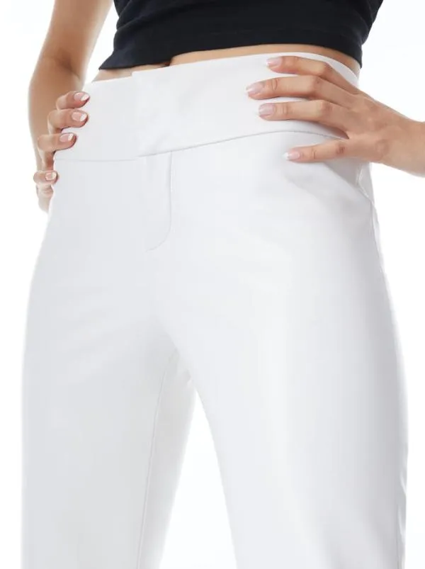 Pants Women Alice Olivia OLIVIA VEGAN LEATHER BOOTCUT PANT Off White