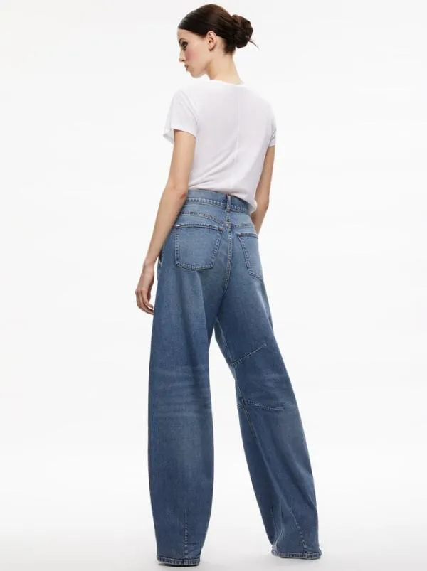 Pants Women Alice Olivia PARKER LOW RISE BALLOON LEG JEAN Avery Blue
