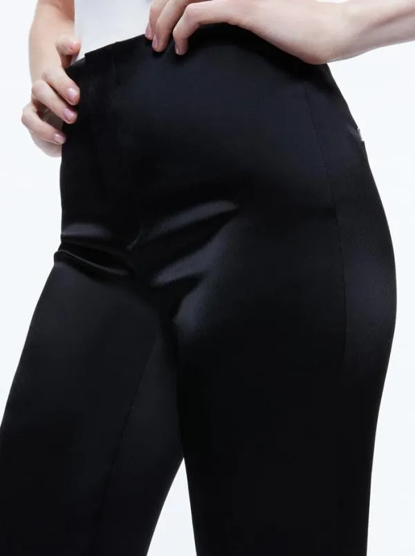 Pants Women Alice Olivia TEENY SATIN BOOTCUT PANT Black