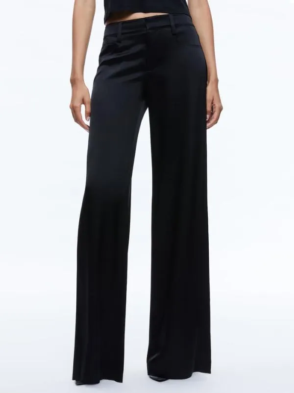 Pants Women Alice Olivia TRISH LOW RISE BAGGY PANT Black
