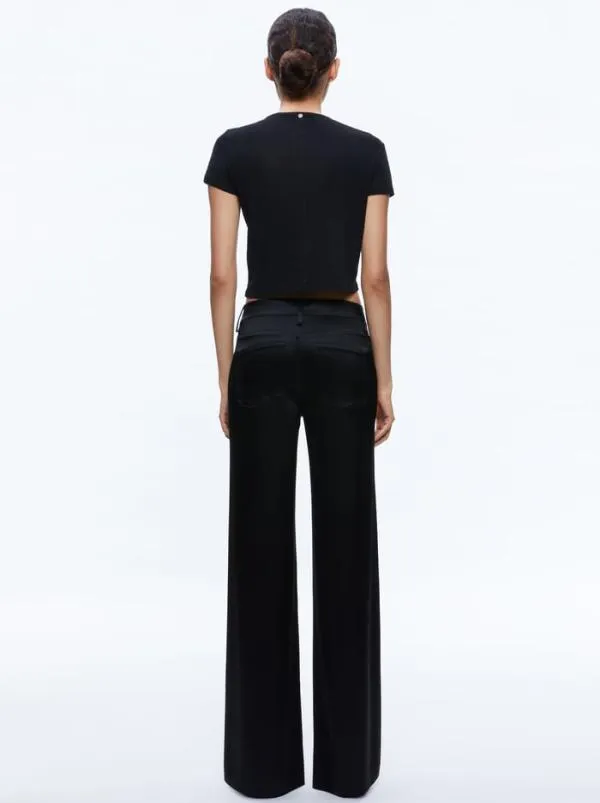 Pants Women Alice Olivia TRISH LOW RISE BAGGY PANT Black
