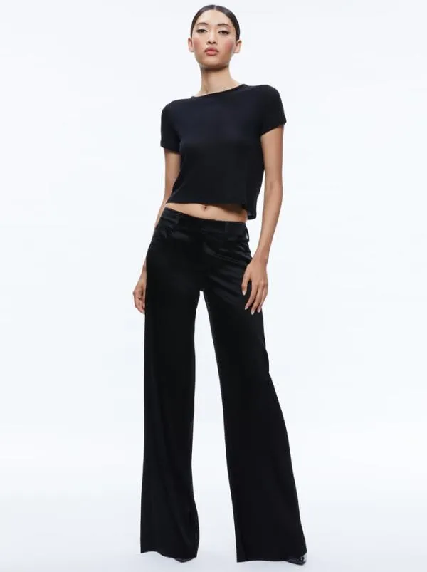 Pants Women Alice Olivia TRISH LOW RISE BAGGY PANT Black