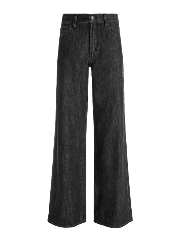 Pants Women Alice Olivia TRISH MID RISE BAGGY JEAN Maya Smooth Black