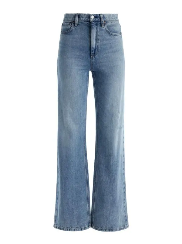 Pants Women Alice Olivia WEEZY FULL LENGTH JEAN Sadie Lt Vintage Blue