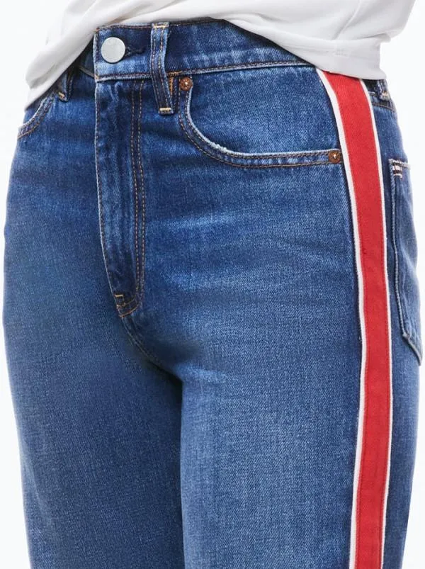 Pants Women Alice Olivia WEEZY SIDE STRIPE JEAN Lola Blue