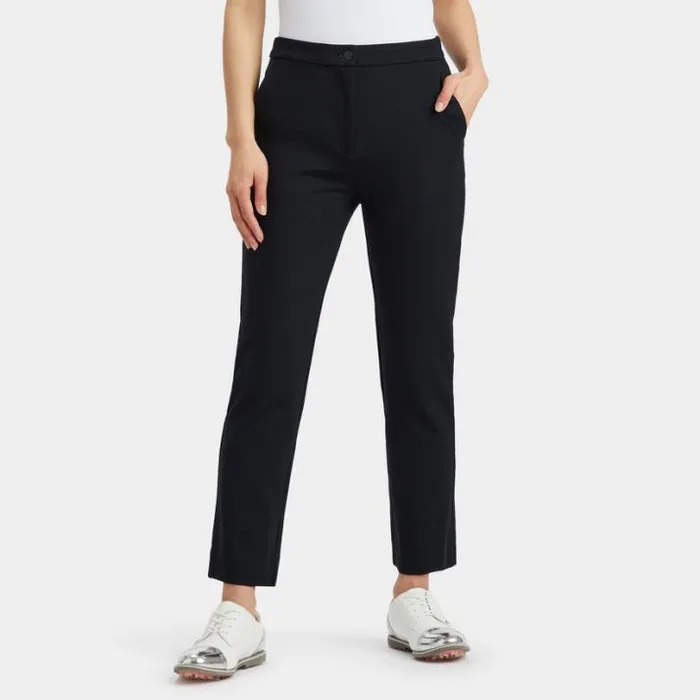Pants Women GFORE DOUBLE KNIT CIGARETTE LEG HIGH RISE STRETCH TROUSER Onyx