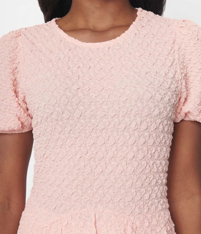 Pink Textured Peplum Blouse ClothingPlus Unique Vintage Blouses