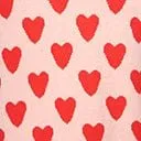 Plus Size Pink and Red Hearts Open Cardigan Clothing Unique Vintage Sweaters and Cardigans