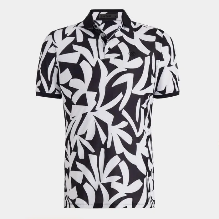 Polos and Shirts Men GFORE CONTRAST PALM TECH PIQU MODERN SPREAD COLLAR POLO Onyx Polos and Shirts Men GFORE CONTRAST PALM TECH PIQU MODERN SPREAD COLLAR POLO Onyx
