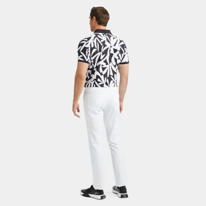 Polos and Shirts Men GFORE CONTRAST PALM TECH PIQU MODERN SPREAD COLLAR POLO Onyx