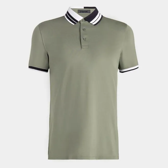 Polos and Shirts Men GFORE CONTRAST STRIPED COLLAR TECH JERSEY BANDED SLEEVE POLO Isle Polos and Shirts Men GFORE CONTRAST STRIPED COLLAR TECH JERSEY BANDED SLEEVE POLO Isle