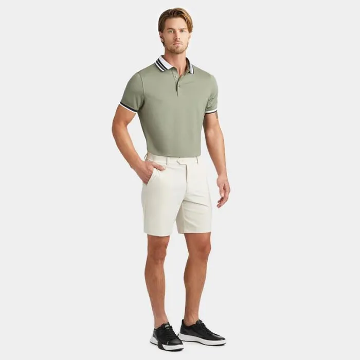 Polos and Shirts Men GFORE CONTRAST STRIPED COLLAR TECH JERSEY BANDED SLEEVE POLO Isle
