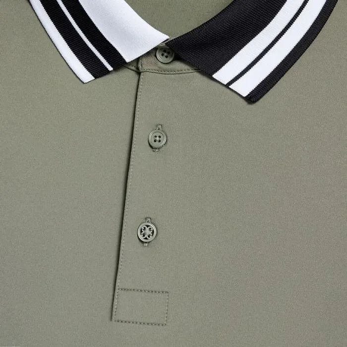 Polos and Shirts Men GFORE CONTRAST STRIPED COLLAR TECH JERSEY BANDED SLEEVE POLO Isle