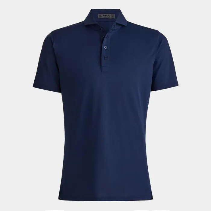 Polos and Shirts Men GFORE ESSENTIAL TECH PIQU MODERN SPREAD COLLAR POLO Twilight