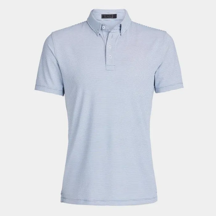 Polos and Shirts Men GFORE FEEDER STRIPE TECH JERSEY POLO Fjord