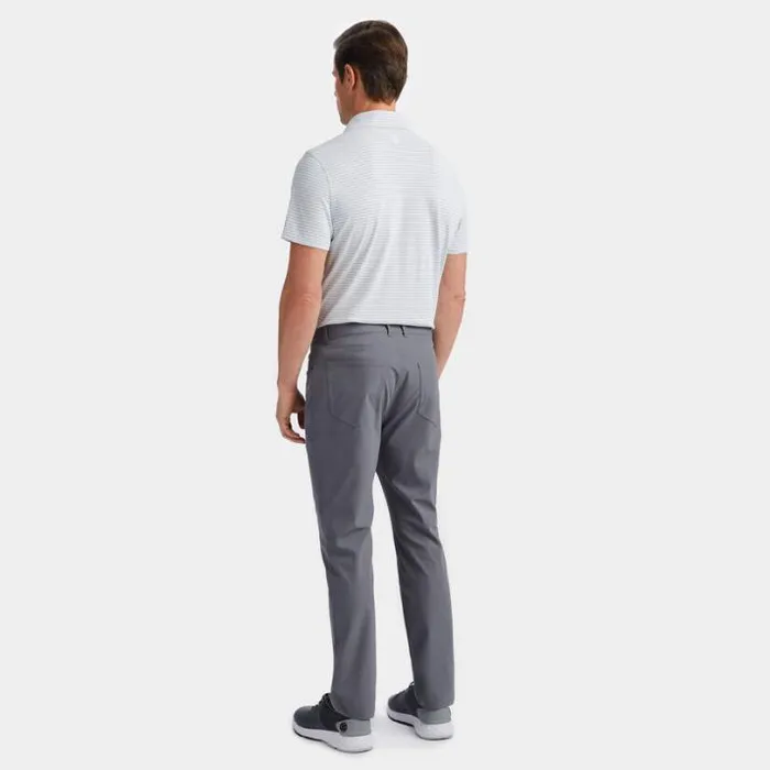 Polos and Shirts Men GFORE FEEDER STRIPE TECH PIQU MODERN SPREAD COLLAR POLO Nimbus