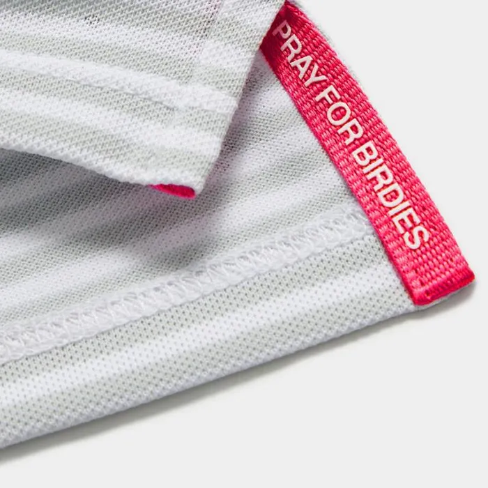 Polos and Shirts Men GFORE FEEDER STRIPE TECH PIQU MODERN SPREAD COLLAR POLO Nimbus