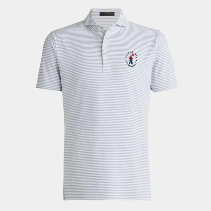 Polos and Shirts Men GFORE Limited Edition 2024 US Open FEEDER STRIPE TECH PIQU POLO Nimbus Polos and Shirts Men GFORE Limited Edition 2024 US Open FEEDER STRIPE TECH PIQU POLO Nimbus