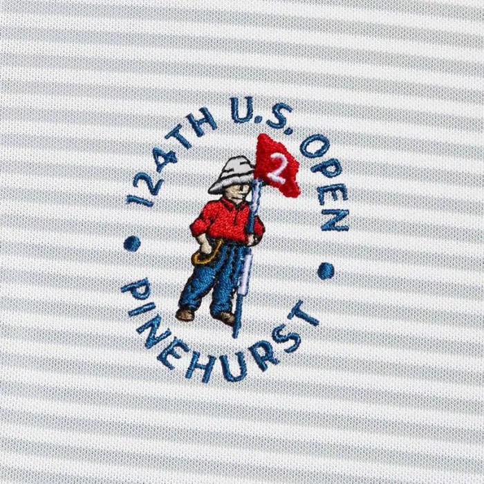 Polos and Shirts Men GFORE Limited Edition 2024 US Open FEEDER STRIPE TECH PIQU POLO Nimbus