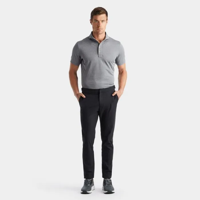 Polos and Shirts Men GFORE MLANGE RIB GUSSET TECH PIQU MODERN SPREAD COLLAR POLO Heather Grey