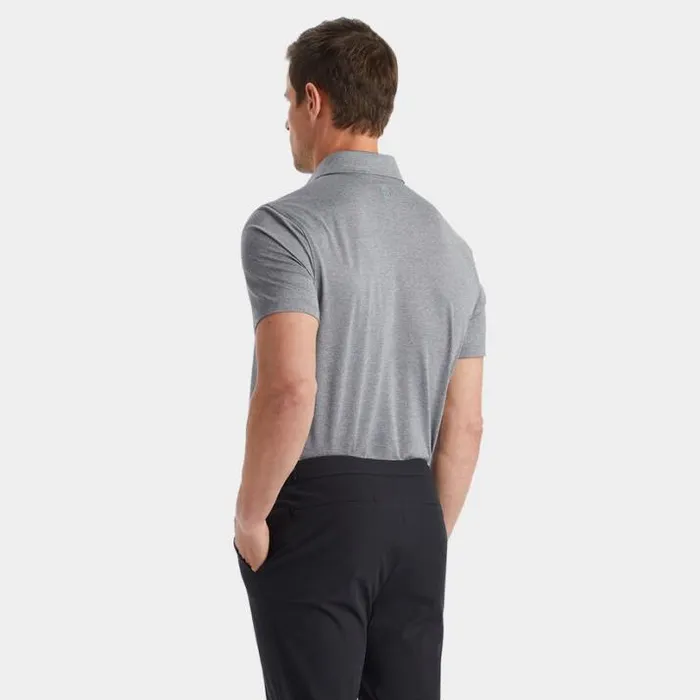 Polos and Shirts Men GFORE MLANGE RIB GUSSET TECH PIQU MODERN SPREAD COLLAR POLO Heather Grey