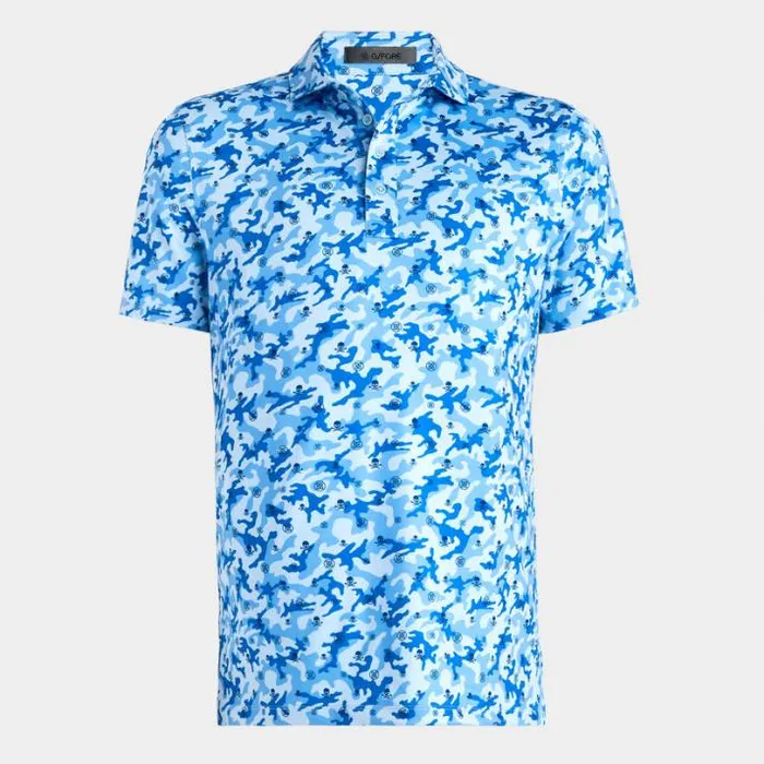 Polos and Shirts Men GFORE MAPPED ICON CAMO TECH JERSEY MODERN SPREAD COLLAR POLO Baja Polos and Shirts Men GFORE MAPPED ICON CAMO TECH JERSEY MODERN SPREAD COLLAR POLO Baja