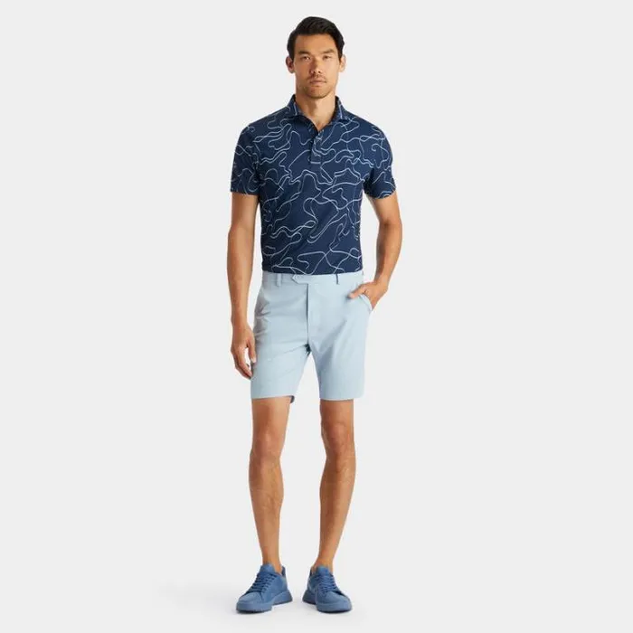Polos and Shirts Men GFORE PENCIL TECH PIQU MODERN SPREAD COLLAR POLO Ink
