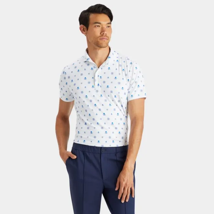 Polos and Shirts Men GFORE RGB TECH JERSEY MODERN SPREAD COLLAR POLO Snow