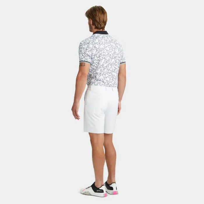Polos and Shirts Men GFORE STAR DUST TECH JERSEY MODERN SPREAD COLLAR BANDED SLEEVE POLO Snow