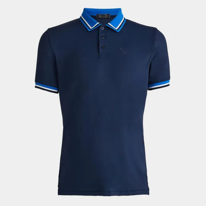 Polos and Shirts Men GFORE TUX BANDED SLEEVE TECH JERSEY POLO Twilight