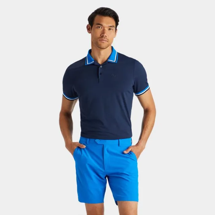 Polos and Shirts Men GFORE TUX BANDED SLEEVE TECH JERSEY POLO Twilight