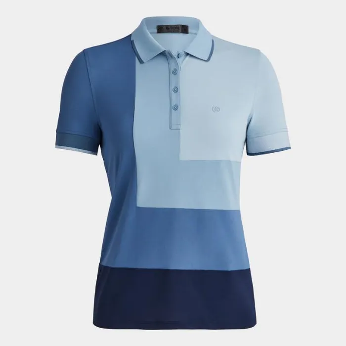 Polos Women GFORE COLOUR BLOCK TECH PIQU POLO Fjord
