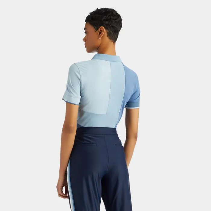 Polos Women GFORE COLOUR BLOCK TECH PIQU POLO Fjord