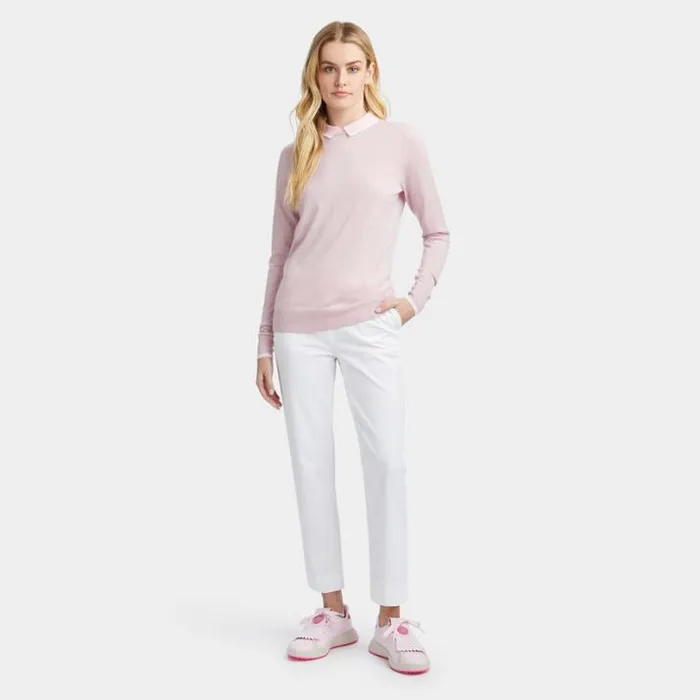 Polos Women GFORE LAYERED MERINO WOOL POLO SWEATER Trifle
