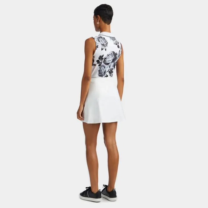 Polos Women GFORE PHOTO FLORAL TECH JERSEY SLEEVELESS POLO Snow