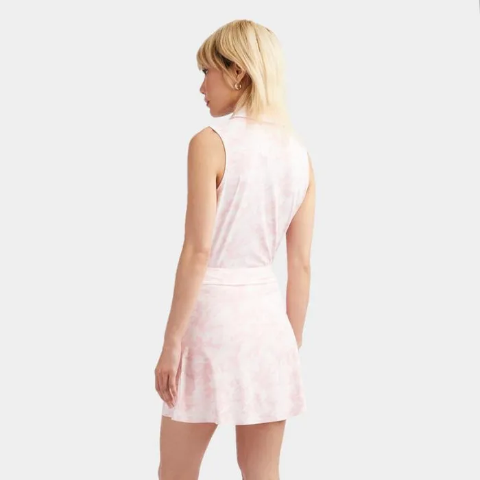 Polos Women GFORE PINK CAMO SILKY TECH NYLON SLEEVELESS POLO Cameo